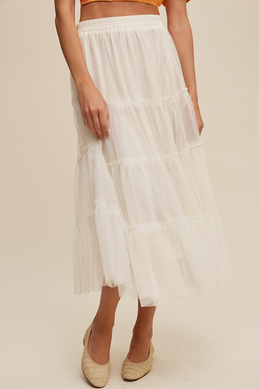 Candied Tulle Skirt Ivory