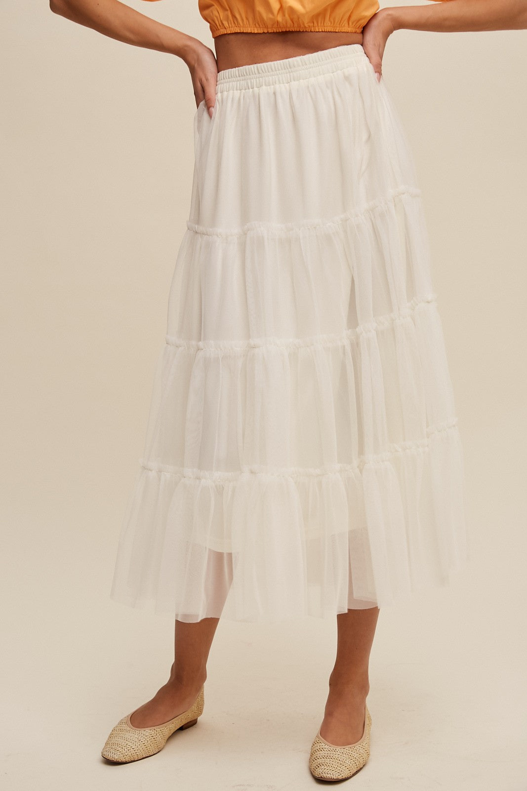 Candied Tulle Skirt Ivory